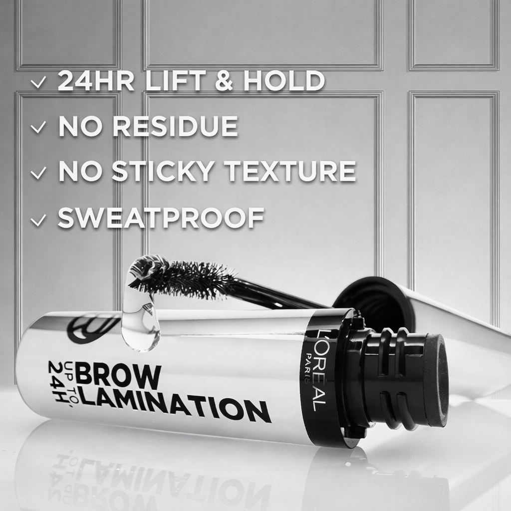 L’Oréal Infallible 24H Brow Lamination Gel – Waterproof Clear Eyebrow Gel for Lifted & Long-Lasting Brows