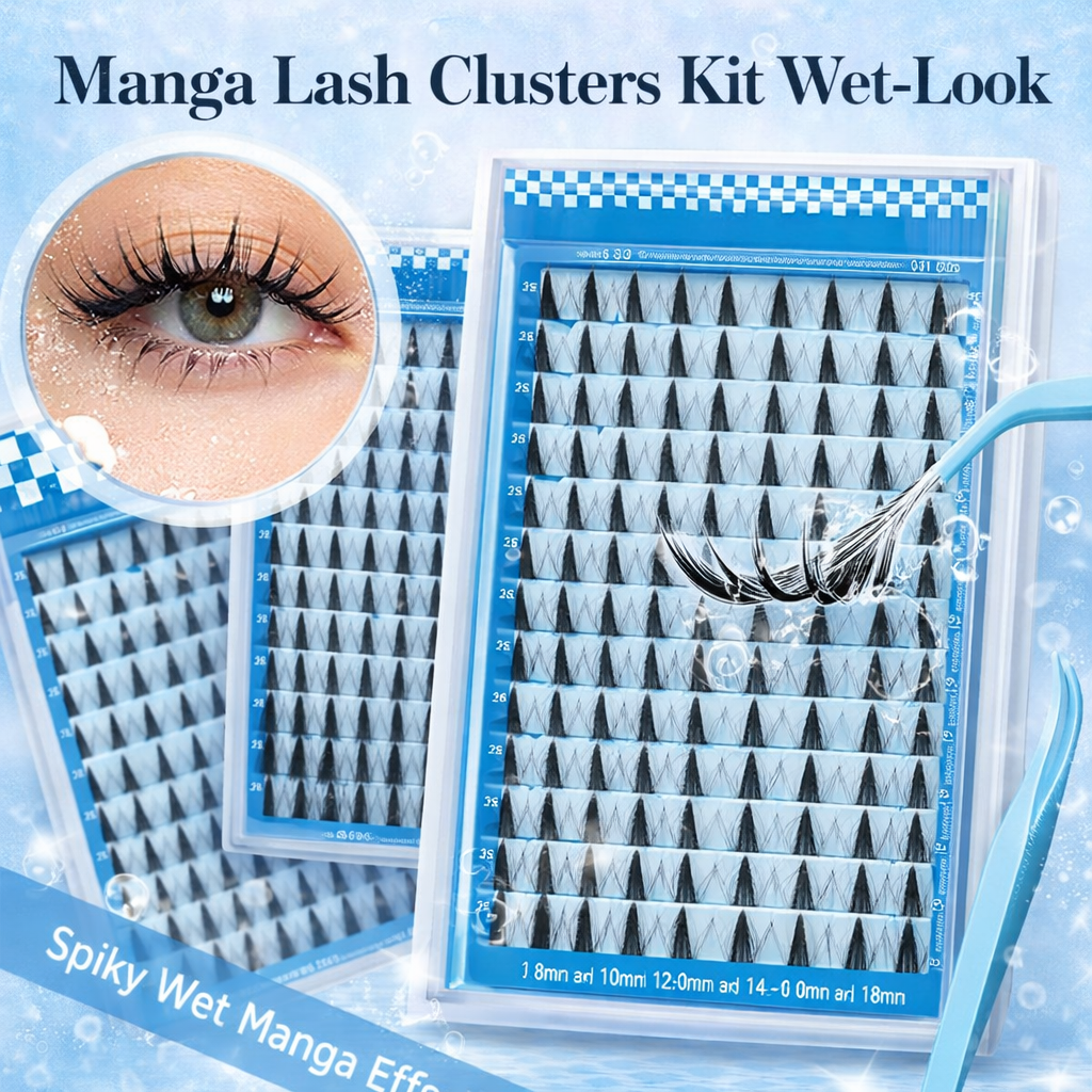 Manga Lash Clusters Kit – Invisible Band Spiky Eyelash Extension Set